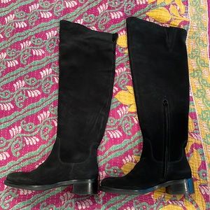 Barney’s New York Black Suede Over the Knee Boots 35